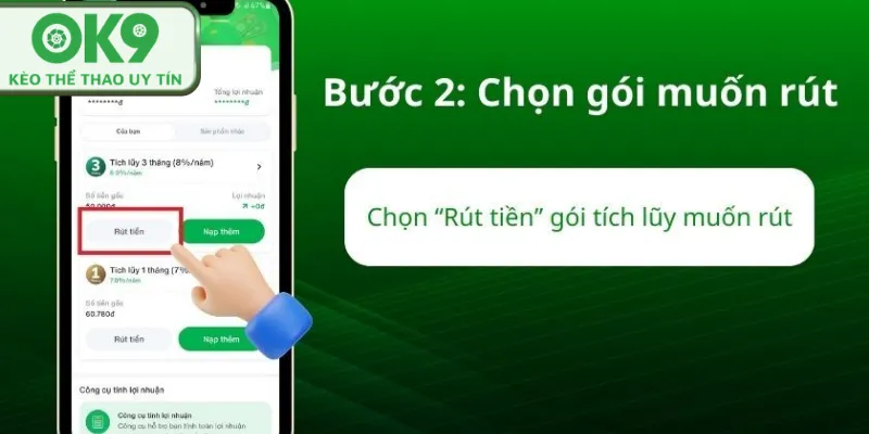 Rút Tiền OK9 Giao diện rút tiền OK9 hiển thị rõ thông tin giao dịch.