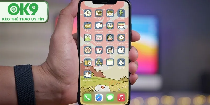 Tải App OK9 Giao diện ứng dụng OK9 hiển thị trên điện thoại.