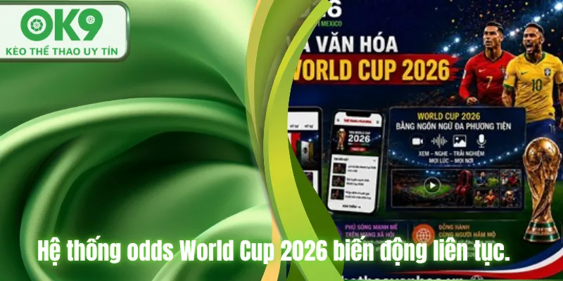 Kèo World Cup 2026 Tại OK9 Cập Nhật Chuẩn Nhất Hệ thống odds World Cup 2026 biến động liên tục.