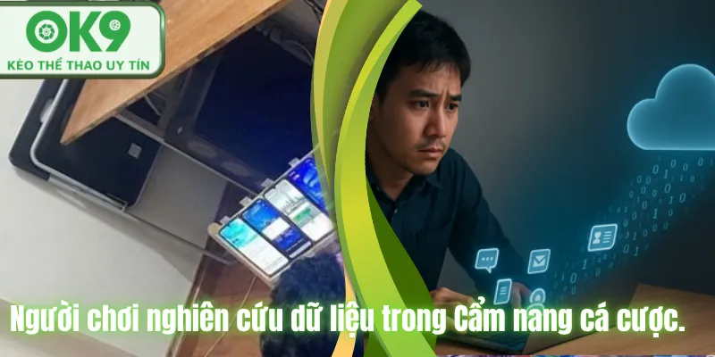 Người chơi nghiên cứu dữ liệu trong Cẩm nang cá cược.