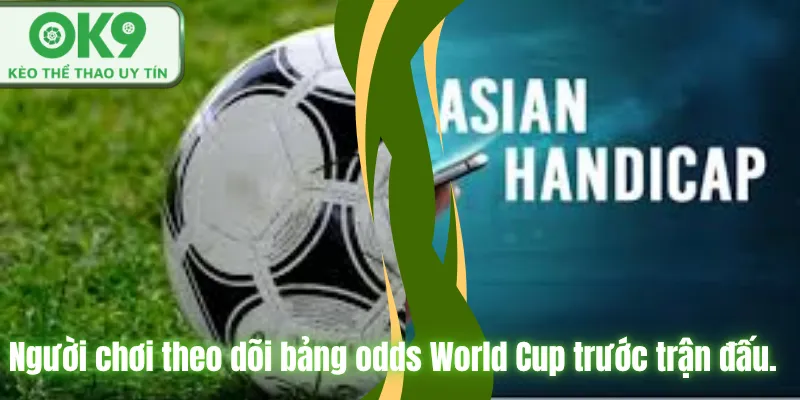 Kinh Nghiệm Soi Kèo World Cup Chuẩn Chuyên Gia Người chơi theo dõi bảng odds World Cup trước trận đấu.